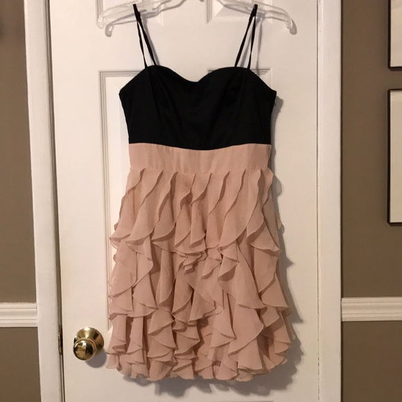 h&m black ruffle dress